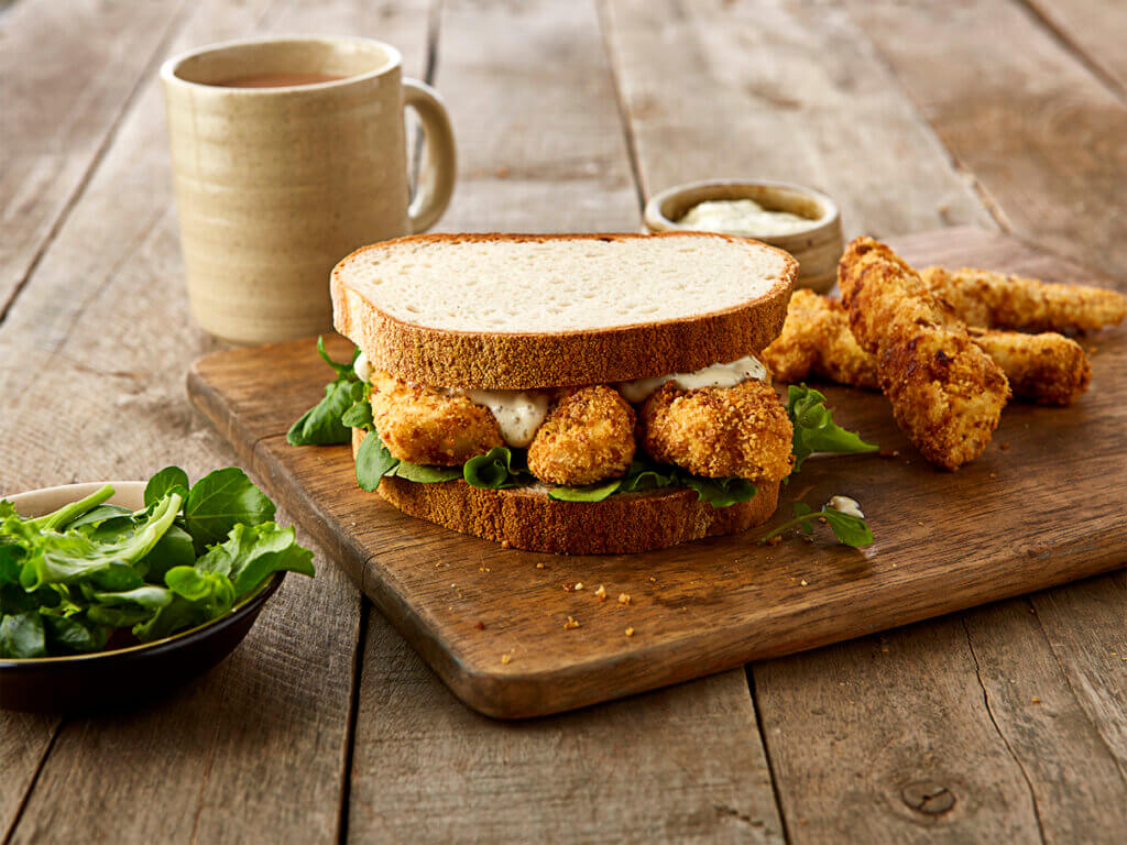 Warburtons Gluten Free Fish Finger Butty on Tiger Bloomer