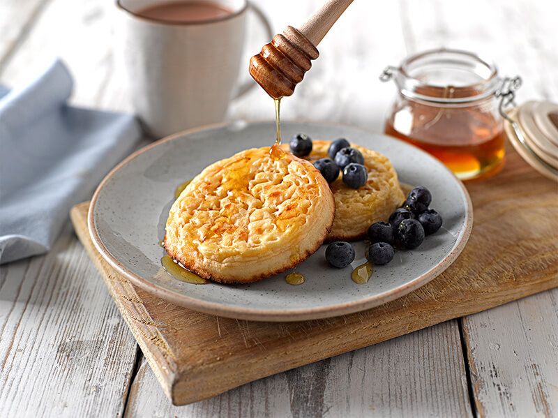 Warburtons Gluten Free Crumpets with Honey